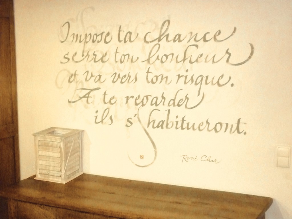 calligraphie mur Dax